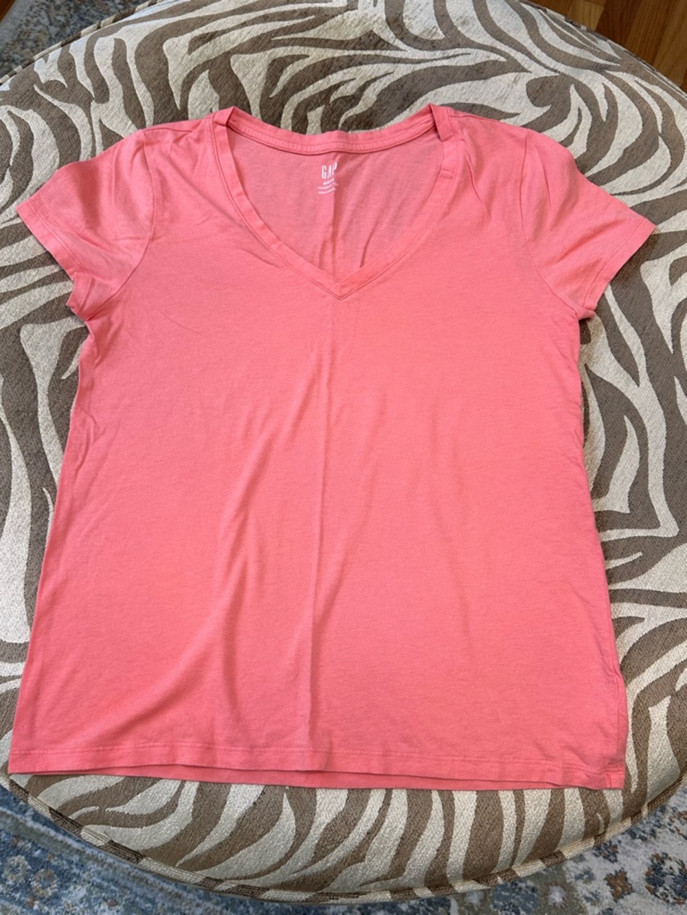GAP Coral V-Neck Short Sleeve Favorite Tee
